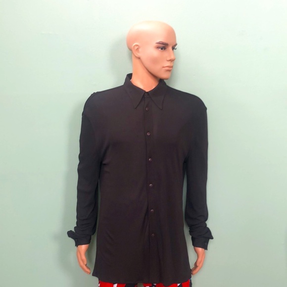 Gianni Versace Men's Brown Shirt, Sz 52 - Picture 4 of 8